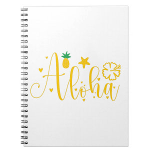 Aloha -Surfer- Palmen -Tropisch- Retro-Strand-Funn Notitieboek