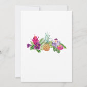 Aloha Sweet 16 Birthday Party Flamingo Invite Kaart (Achterkant)