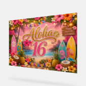 Aloha Sweet 16 Verjaardag Bord (Hoek)