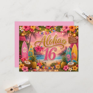 Aloha Sweet 16 Verjaardag Kaart
