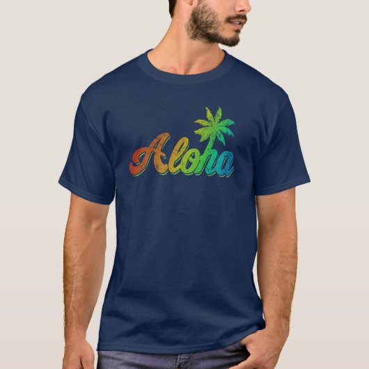  Aloha T-Shirt - Klassieke regenboog Hawaii (Voorkant)