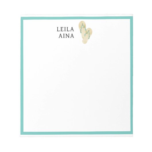 Aloha Teenslippers Notitieblok (Voorkant)