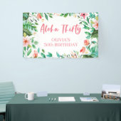 Aloha Thirty Tropical Luau Birthday Banner (Beurs)