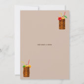 Aloha TIKI AFSTUDEREN Tropical Luau Hawaiian Party Kaart (Achterkant)