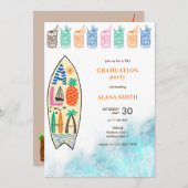 Aloha TIKI AFSTUDEREN Tropical Luau Hawaiian Party Kaart (Voorkant / Achterkant)