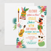 Aloha Tiki Feest Verjaardag Lei Aloha Kaart (Voorkant / Achterkant)