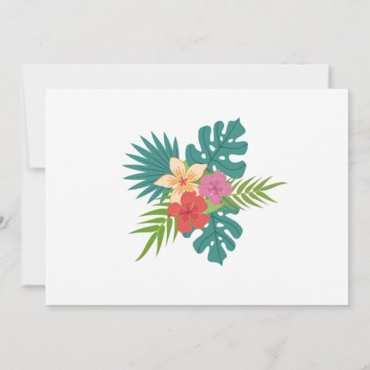 Aloha Tiki Feest Verjaardag Lei Aloha Kaart (Achterkant)