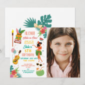 Aloha Tiki Feest Verjaardag Lei Aloha Kaart (Voorkant / Achterkant)