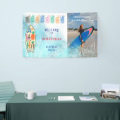 Aloha TIKI Tropical Luau Hawaiian Verjaardag Welko Spandoek (Beurs)