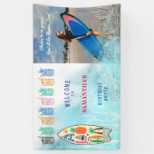 Aloha TIKI Tropical Luau Hawaiian Verjaardag Welko Spandoek (Verticaal)