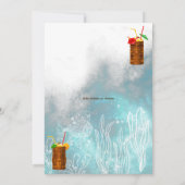 Aloha TIKI Tropical Luau Hawaiian Verjaardagsfeest Kaart (Achterkant)