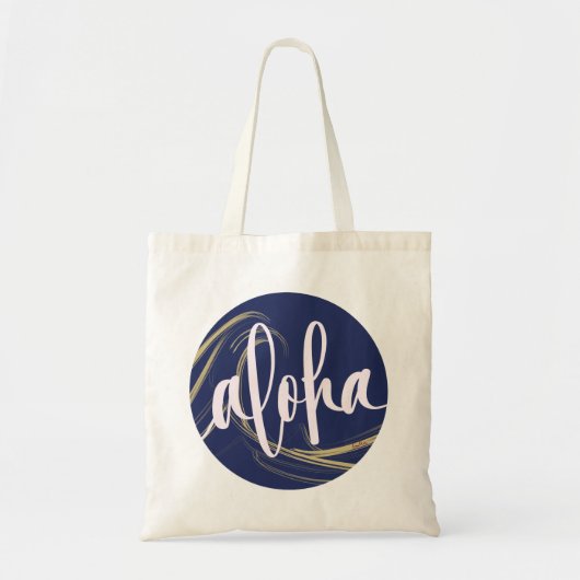 Aloha Tote Bag Kai Ocean (lege achterkant) (Voorkant)
