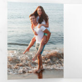 Aloha Tropical Beach bruiloft Drieluik Uitnodiging (Binnenzijde eerst)