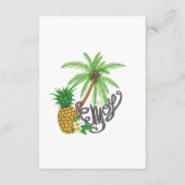 Aloha Tropical Beach Bruiloft Gast Details Informatiekaartje (Achterkant)