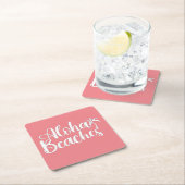 Aloha Tropical Beach ontwerp Kartonnen Onderzetters (Insitu)