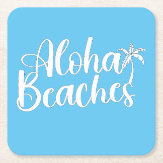 Aloha Tropical Beach ontwerp Kartonnen Onderzetters