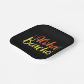 Aloha Tropical Beach ontwerp Papieren Bordje (Gebogen)