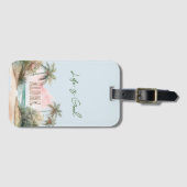 Aloha Tropical Beach Palmbomen Bagagelabel (Voorkant (horizontaal))
