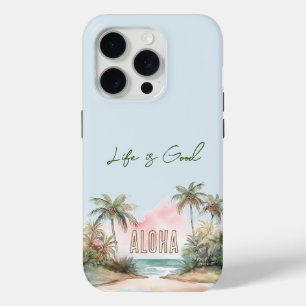 Aloha Tropical Beach Palmbomen iPhone 15 Pro Case