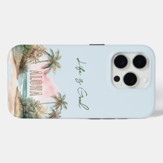 Aloha Tropical Beach Palmbomen Case-Mate iPhone Case (Achterkant (horizontaal))