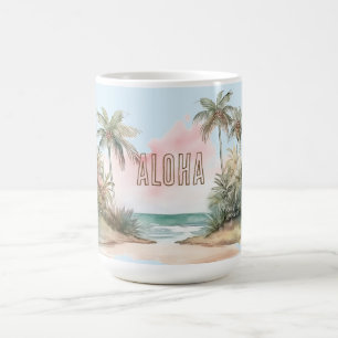Aloha Tropical Beach Palmbomen Koffiemok