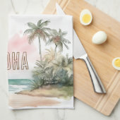 Aloha Tropical Beach Palmbomen Theedoek (Quarter Fold)