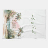 Aloha Tropical Beach Palmbomen Theedoek (Horizontaal)