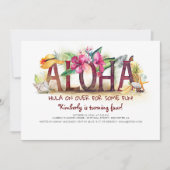 Aloha Tropical Beach Pineapple Birthday Kaart (Voorkant)