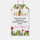 Aloha Tropical Bedankt Label Cadeaulabel (Voorkant)