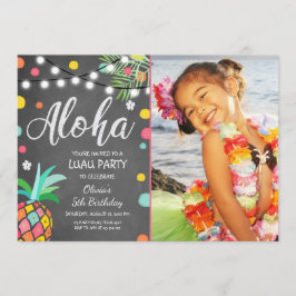 Aloha Tropical Birthday party nodigt Hawaii Luau u Kaart