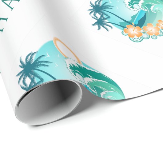 Aloha Tropical Cadeaupapier (Rol Hoek)