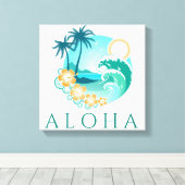 Aloha Tropical Canvas Print (Insitu (Houten vloer))