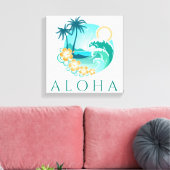 Aloha Tropical Canvas Print (Insitu (Woonkamer))