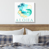 Aloha Tropical Canvas Print (Insitu (Slaapkamer))