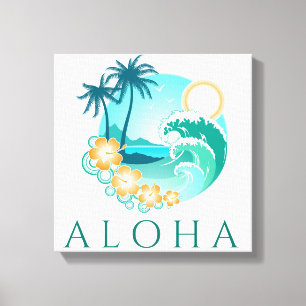 Aloha Tropical Canvas Print