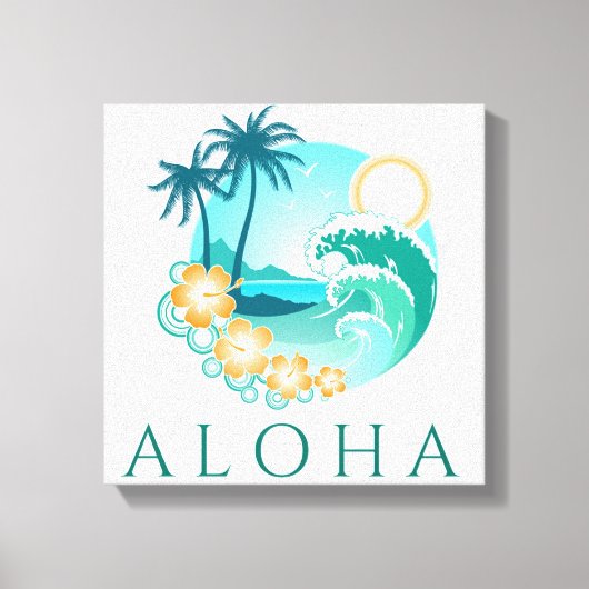 Aloha Tropical Canvas Print (Voorkant)