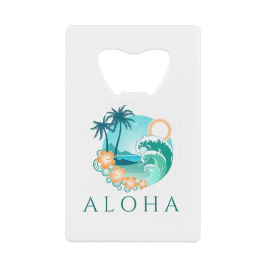 Aloha Tropical Creditkaart Flessenopener (Voorkant)