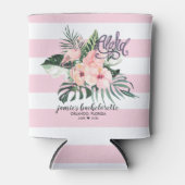 Aloha Tropical Flamingo Bachelorette Personalized Blikjeskoeler (Voorkant)