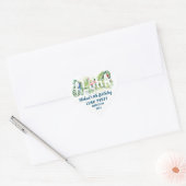 Aloha Tropical Flamingo Birthday Party Favor Hart Sticker (Envelop)
