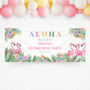 Aloha Tropical Flamingo Kinder 1e verjaardag Welko Spandoek