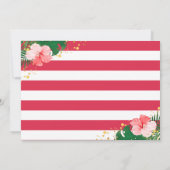 Aloha Tropical Flamingo Pink Floral Birthday Foto Bedankkaart (Achterkant)