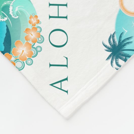 Aloha Tropical Fleece Deken (Hoek)