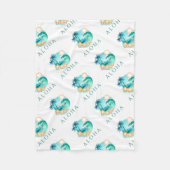 Aloha Tropical Fleece Deken (Voorkant)