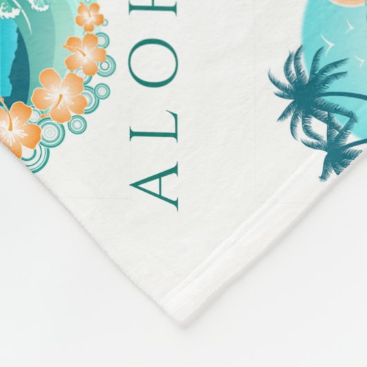 Aloha Tropical Fleece Deken (Hoek)