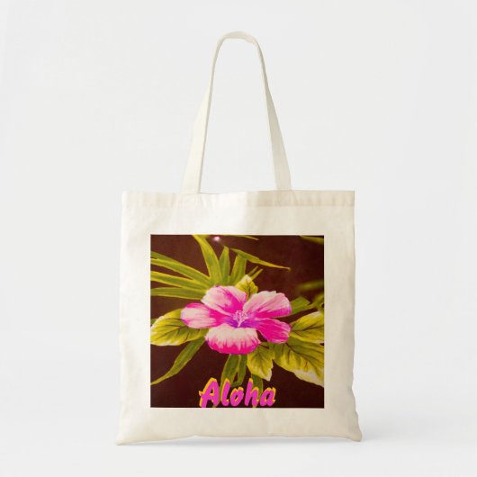 Aloha Tropical Floral Design Tote Bag (Voorkant)