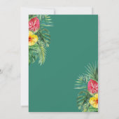 Aloha Tropical Floral Luau Birthday Party Kaart (Achterkant)