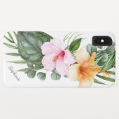 Aloha Tropical Floral met Jouw naam Case-Mate iPhone Case (Achterkant (horizontaal))