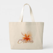 ALOHA TROPICAL FLOWER GROTE TOTE BAG (Achterkant)