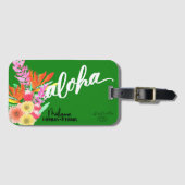 Aloha Tropical Flower Label - Malama Honua Ohana Bagagelabel (Voorkant (horizontaal))