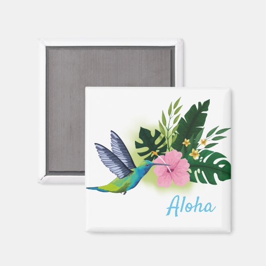 Aloha Tropical Flowers Magnet (Voorkant / Achterkant)